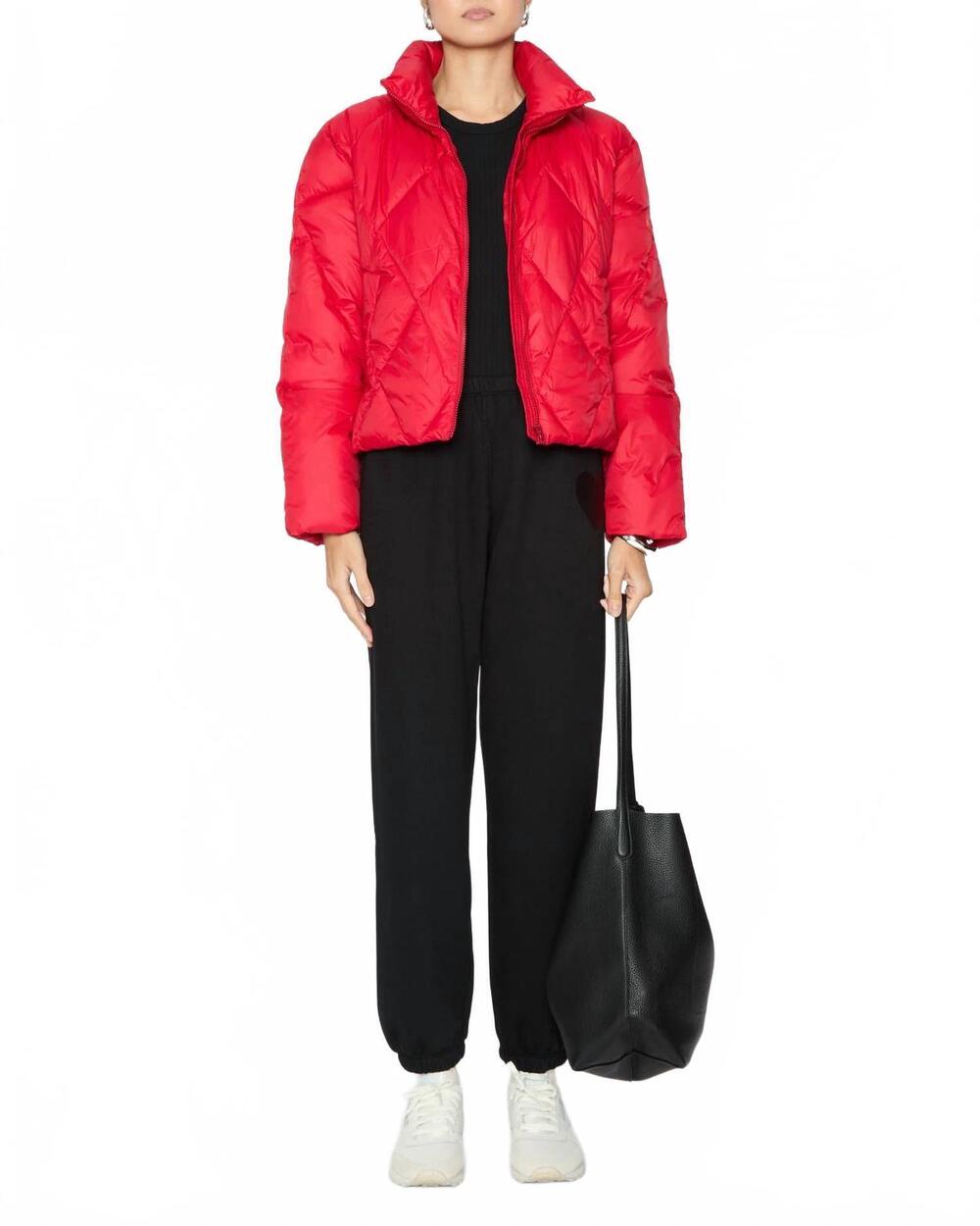 NEW RAILS summit cropped jacket in scarlet